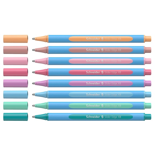 Schneider Edge XB Ballpoint Pen Pastel (wallet of 8)