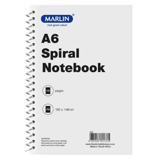 Marlin Notebook FM Side Spiral A6 (100 pages)
