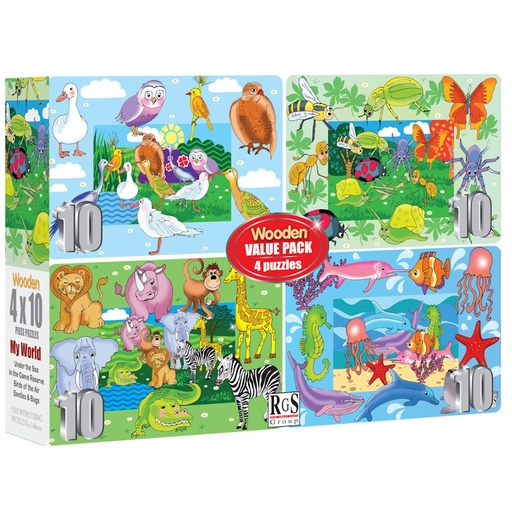 My World Puzzle Set 1 (4 x 10 pieces)