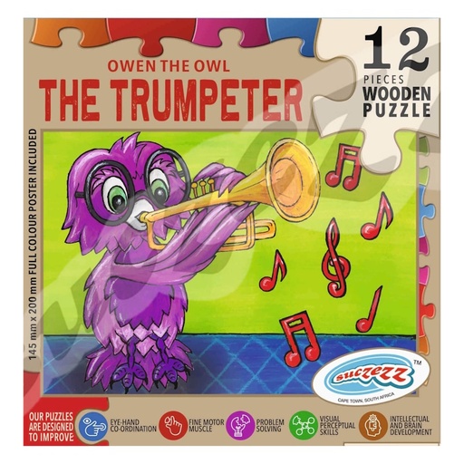 Owen the Owl the Trumpeter Wooden Puzzle (12 piece)