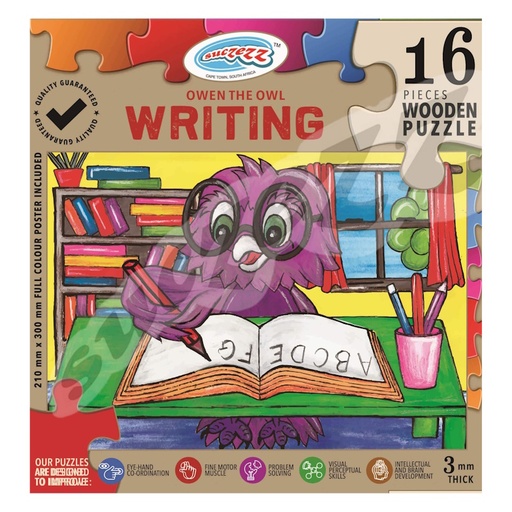 Owen the Owl Writing Wooden Puzzle (16 piece)