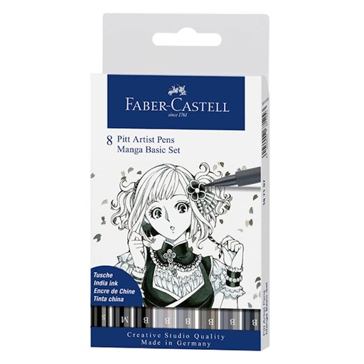 Faber-Castell Pitt Artist Pen Manga Set (8)