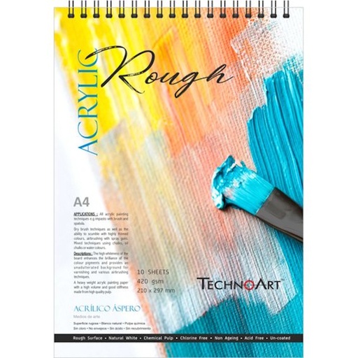 TechnoArt Acrylic Pad Rough 420gsm (10 sheets)