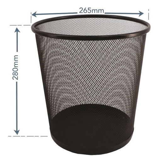 SDS Round Waste Basket 12l M900 (black)