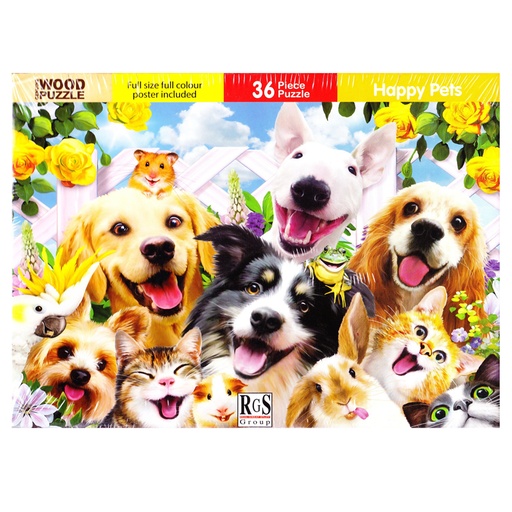 Happy Pets Wooden Puzzle (36 pieces)