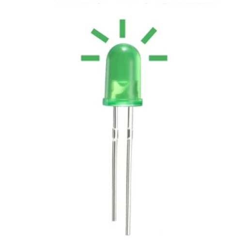 LED 5mm (flashing green)