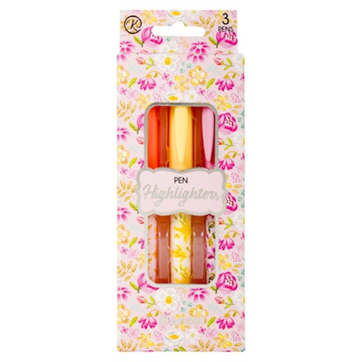 Kenzel Floral Pastel Highlighter Set (3) (HLF25301)