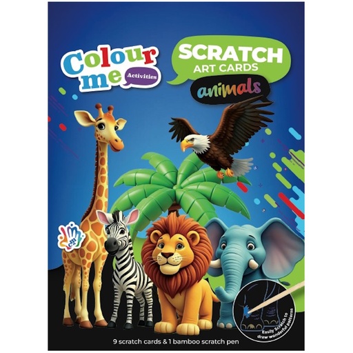 Colour Me Activities Scratch Art Cards (animals)