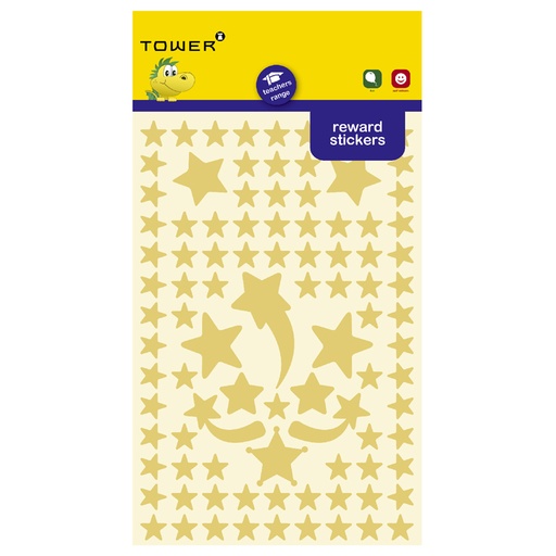 Tower Reward Stickers Fun Stars Gold