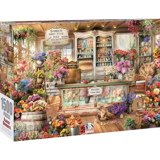 Florist Bouquets Cardboard Puzzle (1500 pieces)