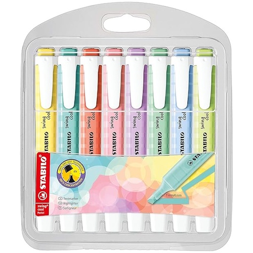 Stabilo Swing Cool Highlighter (pastel) (wallet of 8)