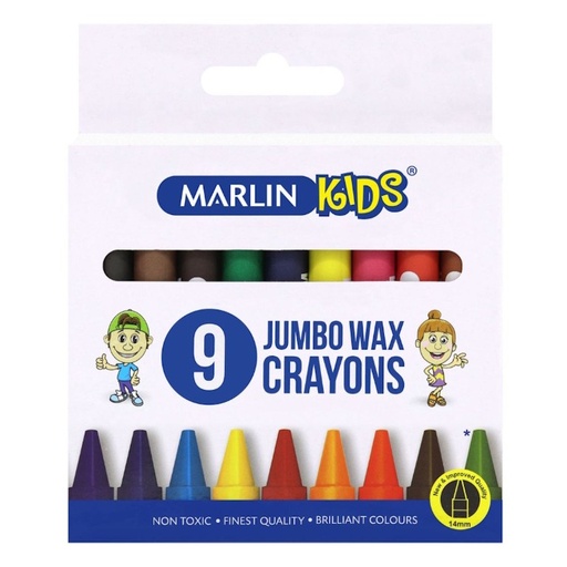 Marlin Kids Jumbo Wax Crayons (9)