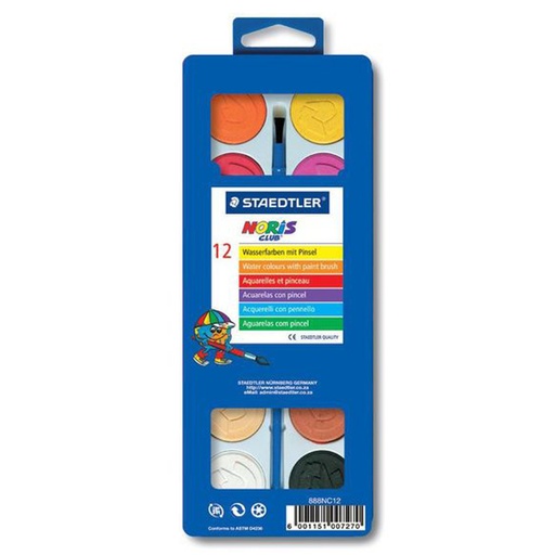 Staedtler Noris Club Paintbox Watercolour Paint (12 colours)