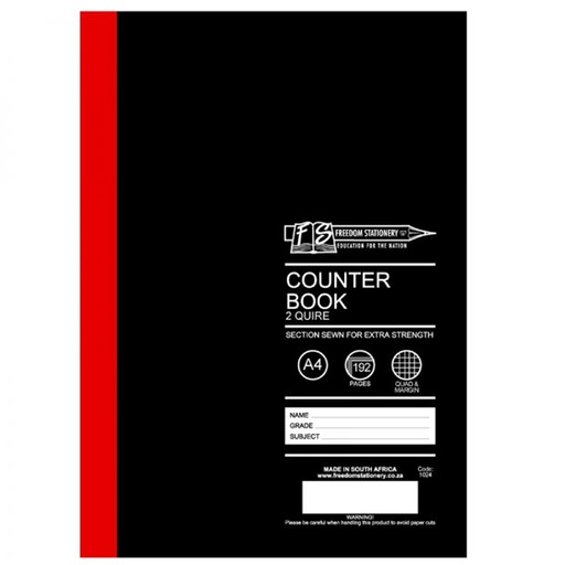 Counter Book 2 Quire QM A4 (192 page)