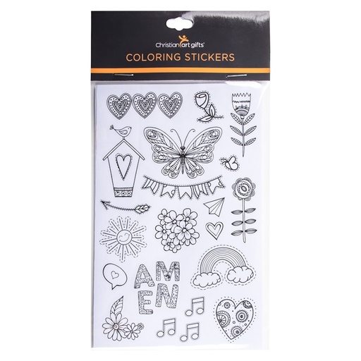 Colouring Bible Journaling Stickers English (6 sheets) (STC005)