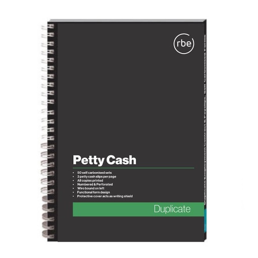 RBE Duplicate Petty Cash Book (3 to view) A5 (150)