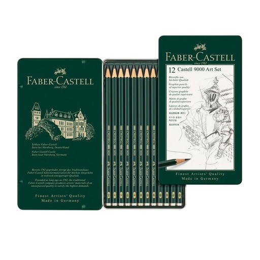 Faber-Castell 9000 Drawing Art Pencil Set (12)