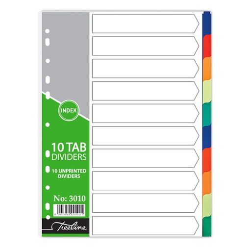 Treeline PVC Dividers A4 10 Tab