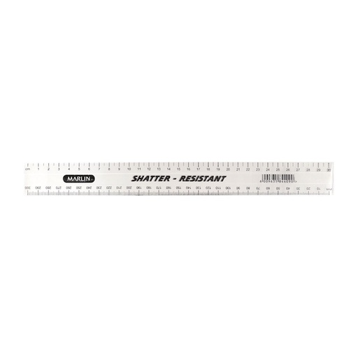 Marlin Clear Ruler 30cm